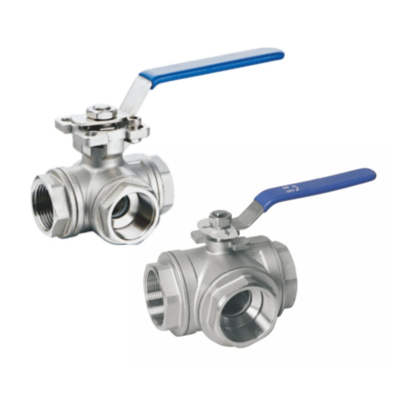 3-Way Ball Valve Thread End Direct Mounting-Pad