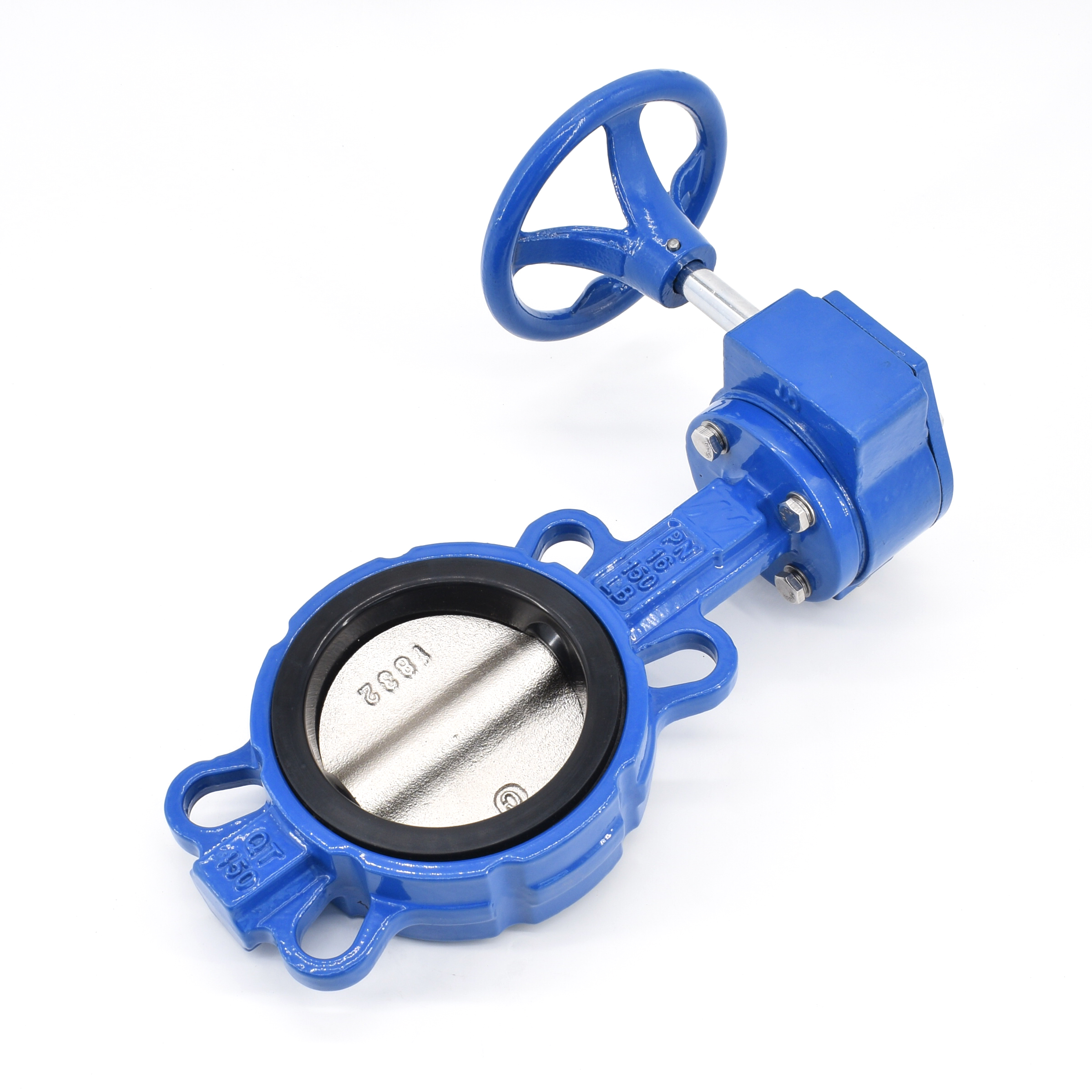 Ductile Iron Wafer Butterfly Valve with Gear Box