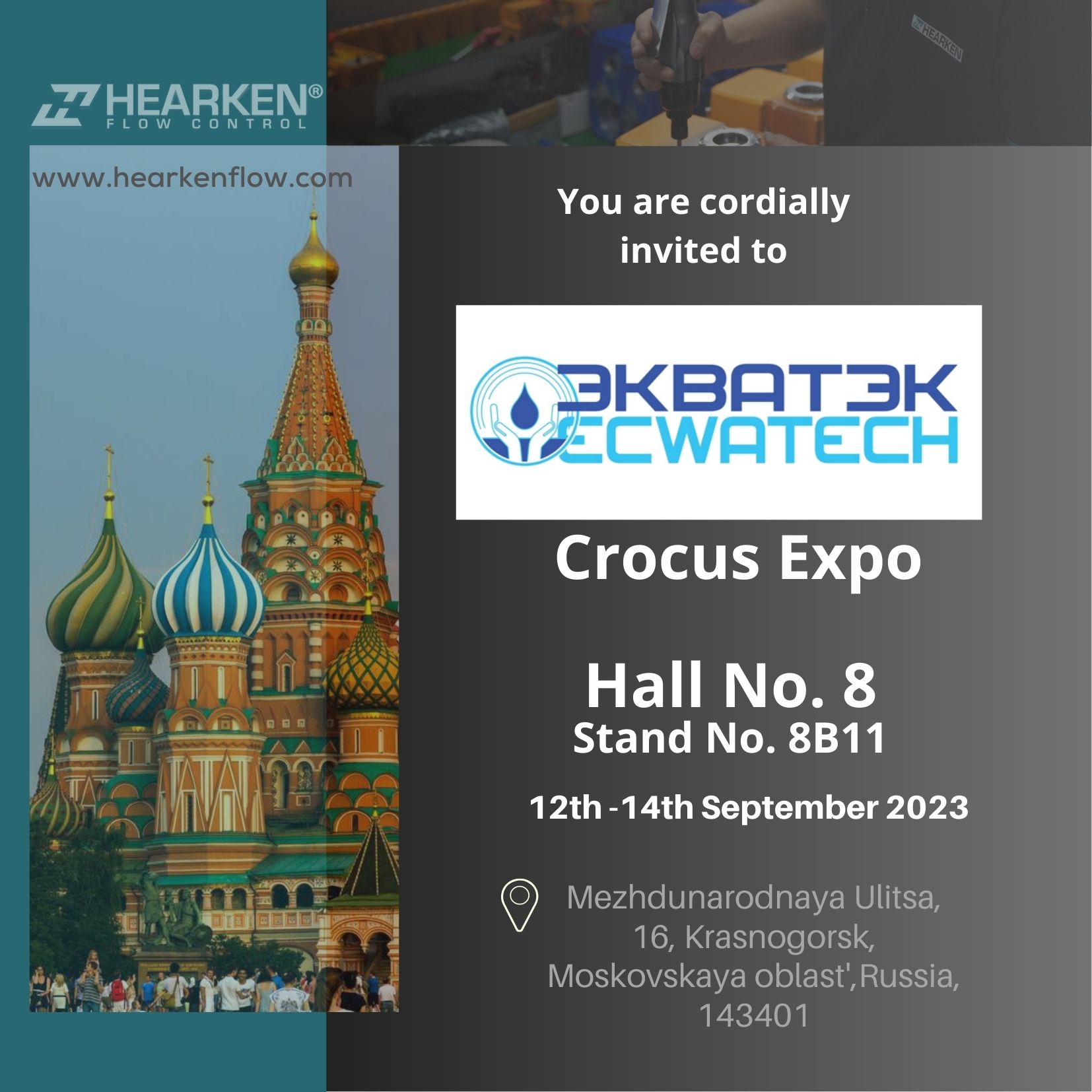 Participate in ECWATECH Exhibition in Moscow, Russia, from 12th~14th September 2023.