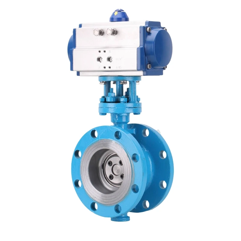Pneumatic Hard Sealed Triple Eccentric Flange Butterfly Valve