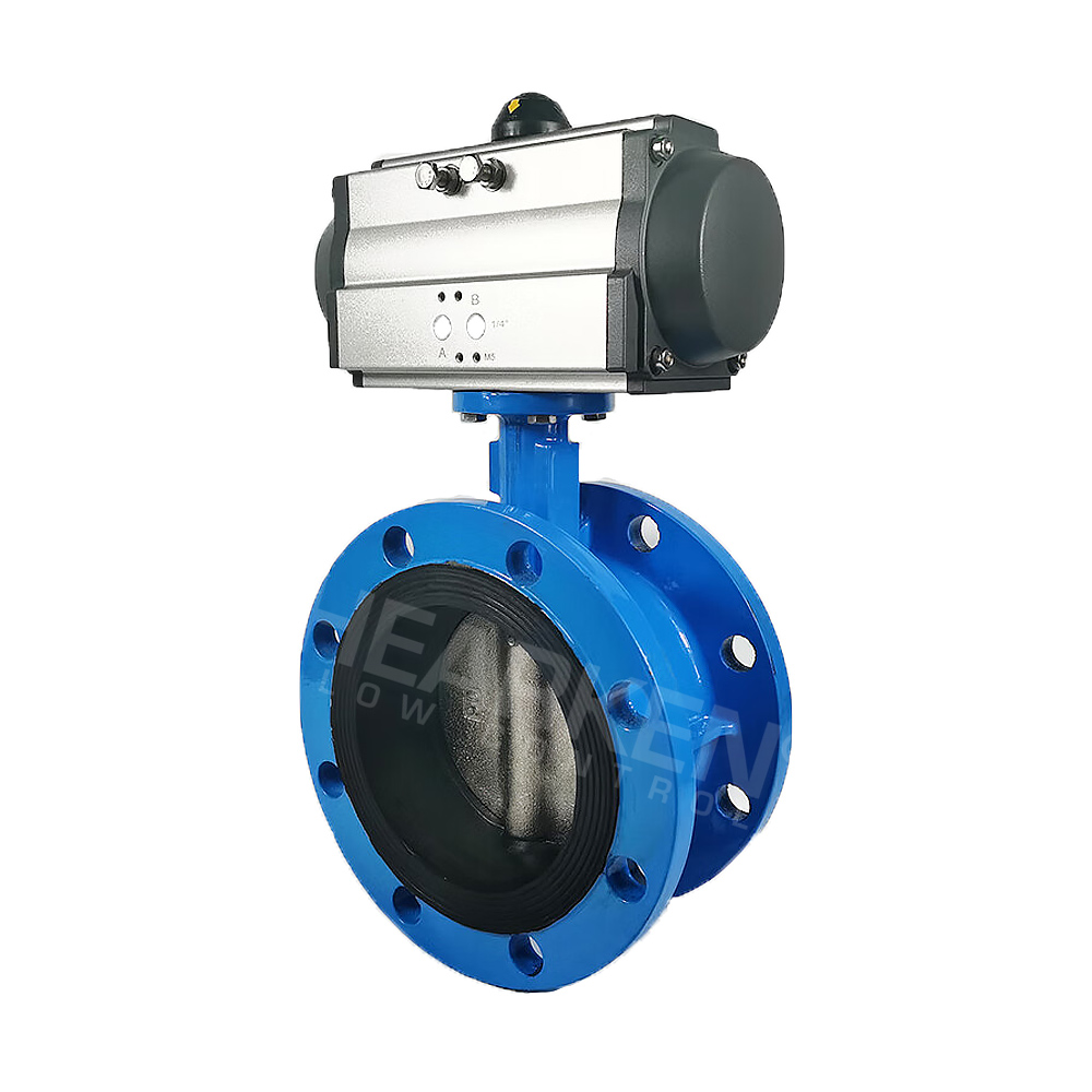 Pneumatic Actuated Flanged Butterfly Valve