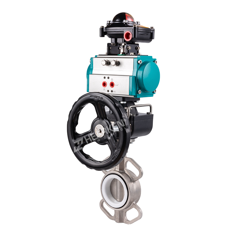 Stainless Steel Butterfly Valve With Pneumatic Actuator